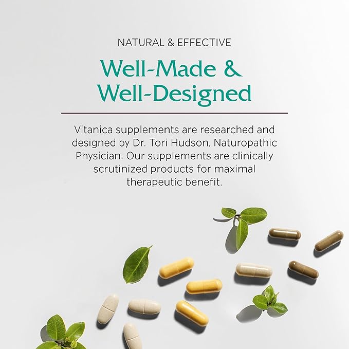 Vitanica PMS Tonic, Premenstrual Support and Relief, Saint Johns Wort, Dong Quai, Chaste Tree Berry, Wild Yam and More, Vegan, 4 Ounce