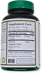 Green Organic Supplements Black Cohosh, 90 VCaps, High Absorbable, Non-GMO, Gluten-Free