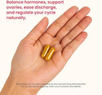 GYNEPLUS Menstrual Relief Capsules, Natural Period Pain Relief, Hormone Balance & Ovarian Support, Regulate Menstrual Cycle, Ease Cramps, Hormonal Balance Supplement for Women, 60 Capsules