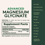 Nature's Bounty Calm Magnesium Glycinate Supplement - High Absorption Magnesium for Relaxed Mood, Heart & Bone Health, 90 Capsules