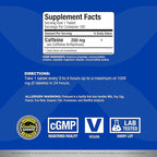 ALLMAX Caffeine - 100 Tablets - Increases Mental Alertness, Focus & Energy - Vegan - 100 Servings
