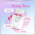 Hair Vitamins Gummies for Hair Growth - Best Multivitamin Supplement for Hair, Skin & Nails with 5000 mcg Biotin per Serving - Supports Thicker, Stronger Hair Women & Men - Berry Flavor - 60 Gummies