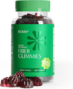 Fiber Gummies for Women - Natural GLP-1 Support with Kiwi, Pomegranate & Ginger - Sugar Free Digestive Health Supplement, Prebiotic FOS Fiber - Vegan & Gluten Free (60 Gummies - 30 Day Supply)