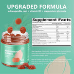 AFXMATE Ashwagandha Gummies for Women Sugar Free, Men's Ashwagandha Supplement Gummy with Vitamin D Magnesium Vegan (90 Counts)