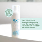 Good Clean Love Ultra Sensitive Foaming pH-Balanced Feminine Wash, Gentle Vaginal Cleanser for Women with Natural Ingredients, Water-Based, Cleansing & Soothing Intimate Feminine Care, 5 Oz