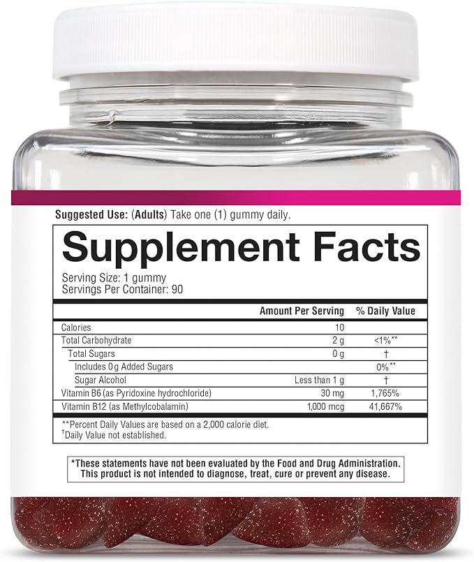 Youtheory B12B6 Zero Sugar Gummy 90ct