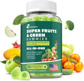 61-in-1 Supergreens Daily Gummies for Women and Men, Multivitamin Superfood Gummy with Probiotics for Metabolic, Energy, and Digestive Health, Sugar Free, Green Apple Flavor, 60 Count