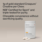 Momentous Creatine Chews - Creatine Monohydrate - Supports Strength, Lean Muscle, & Recovery for Men & Women - NSF Certified for Sport - 150 Chewable Tablets - Mango