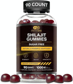 Effective Nutra Shilajit Gummies 1000mg | Pure Shilajit Resin for Energy, Brain & Immunity | Supplement for Men & Women | Sugar-Free, Vegan, Gluten-Free | Natural Berry Flavor, Made in USA (90ct)