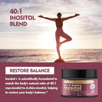 Inositol Powder - Myo & D-Chiro Inositol + Folate and Vitamin D - 40:1 Ratio - 45 Day Supply - Regular Menstrual and Fertility Support | Great Alternative to Capsules