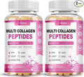Hydrolyzed Collagen for Women Multi Collagen Peptides Complex Softgels 2000mg Collagen Supplement Type I II III V X with Hyaluronic Acid Biotin Vitamin C - Support Skin Hair Nail Health | 240 Count