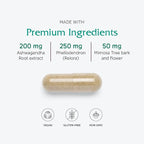 Vitanica Cortisol Relief, Dr. Formulated Sleep, Stress, Cortisol Manager Supplement, Vegan, 60 Capsules (Cortisol Relief)