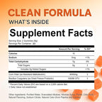 Clean Prebiotic Fiber Gummies for Men - Peach Flavor, Pre+Probiotic Fiber Gummies, Gut Balance, Digestive Support & Daily Clean Confidence, Cleaning Support Gummy 60Gummies