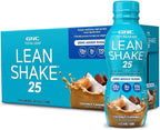 GNC Lean Shake 25 Protein Shake, Clinically Proven Weight Management, Meal Replacement, 25g Protein with Zero Added Sugar, Ready To Drink, Coconut Caramel, Pack of 12