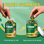 9G Fiber Gummies for Digestive Health & Regularity - No Sugar Added Apple Flavor - Prebiotic Fiber Supplement with Greens - Daily Gummies for Adults, Women & Men - 60CT