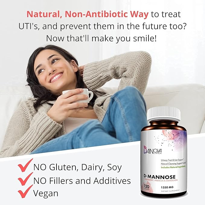 D Mannose Capsules and Probiotics for Women Bundle I Urinary Tract + Vaginal Health Support I UTI and Yeast Infection Control I Vegan, Gluten Free I Made in USA