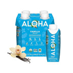 ALOHA Organic Plant-Based Protein Drink – Vanilla Flavor | GLP-1 Friendly with 18g Protein, 5g Sugar, 3g Fiber | Made w/Creamy Coconut Milk, No Stevia | Vegan, Non-GMO, Gluten-Free, 11oz (12 Pack)