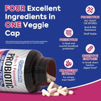 Probiotics for Women, 120 Billion CFU 34 Strains, Prebiotics, Digestive Enzymes, Cranberry, 4-in-1 Feminine Probiotic, Digestive, Vaginal, Immune Support, 60ct (Pack of 2)