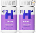 Habit Libido Supplement 2 Pack (120 Capsules) - New Look, Natural Aphrodisiac Blend with Maca, Ashwagandha L-Arginine, Supports Energy and Performance, Vegan, Non-GMO