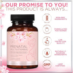 Prenatal Vitamins for Women - Prenatal Multivitamin with Folic Acid & Omega 3 DHA Fetal Development Support - Pregnancy Vitamin Supplement with, Vitamin A, C, D, B6, B12 & Iron - 60 Softgels