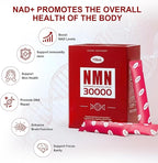 NMN Supplement 30,000 mg Contains TMG, Resveratrol, NR-Ribose, and PQQ Suitable for Men and Women Natural NAD+ Anti-Aging, Cellular Energy, Enhanced Focus - One-Month Supply