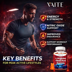 VAITE L Arginine Supplement Beet Root Gummies - Double Strength, Energy Boost, Circulation Support and Stamina, Organic Chewable Beets Supplements for Men and Women, Vegan Gummy, Non-GMO, Sugar-Free