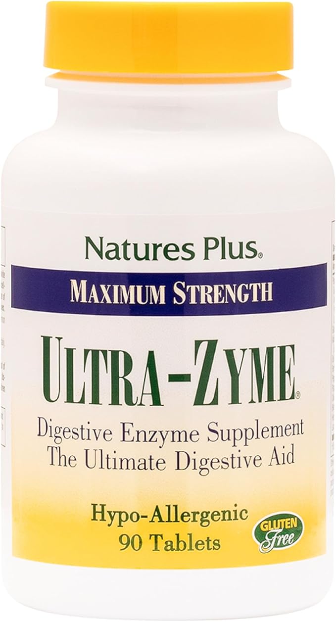 NaturesPlus Ultra-Zyme - 90 Tablets - Enzyme Supplement to Support Healthy Digestion - Gluten Free - 45 Servings