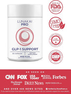 Lunakai PRO USA Made GLP-1 Supplement - Natural GLP 1 Support with Probiotics & Resveratrol – Supports Weight Management, Cravings & Metabolism, 60ct
