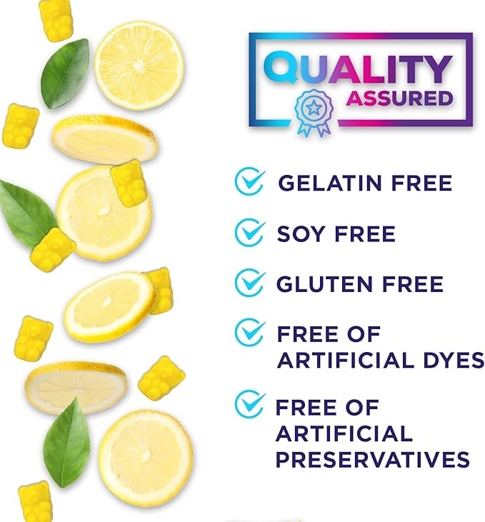 Hydration Electrolyte Gummies - Daily Liquid Replenisher Gummy - Electrolyte Multiplier with Minerals, Potassium & Real Salt - Vegan, Non-GMO - Tasty Lemon Flavor Hydration Electrolytes - 120 Gummies