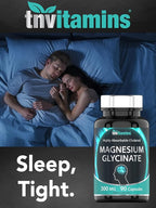 tnvitamins Magnesium Glycinate 300mg, 90 Capsules | High Absorption Chelated Magnesium for Sleep, Calm & Muscle Support* | Non-GMO, Gentle, Non-Laxative | TNVitamins