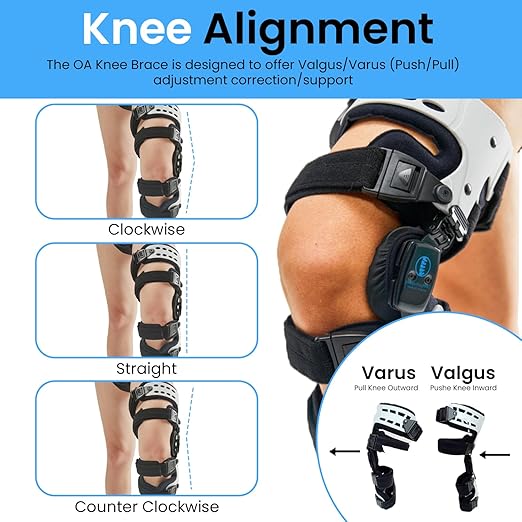Comfyorthopedic UPGRADED OA Medial Unloader Knee Brace for Men and Women Osteoarthritis & Arthritis Pain Support, Bone on Bone Valgus Varus Joint Offlaoder L1851 L1843 Built-in Hex Key Plus Size Fit Up ot 32in