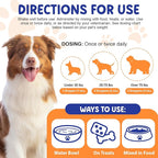 Liquid Collagen for Dogs, Dog Joint Supplements, Skin and Coat Supplement, Dry and Itchy Skin Relief, Support Digestive Health, Dog Collagen Drops with Biotin, MSM, Ginger, Bacon Flavor