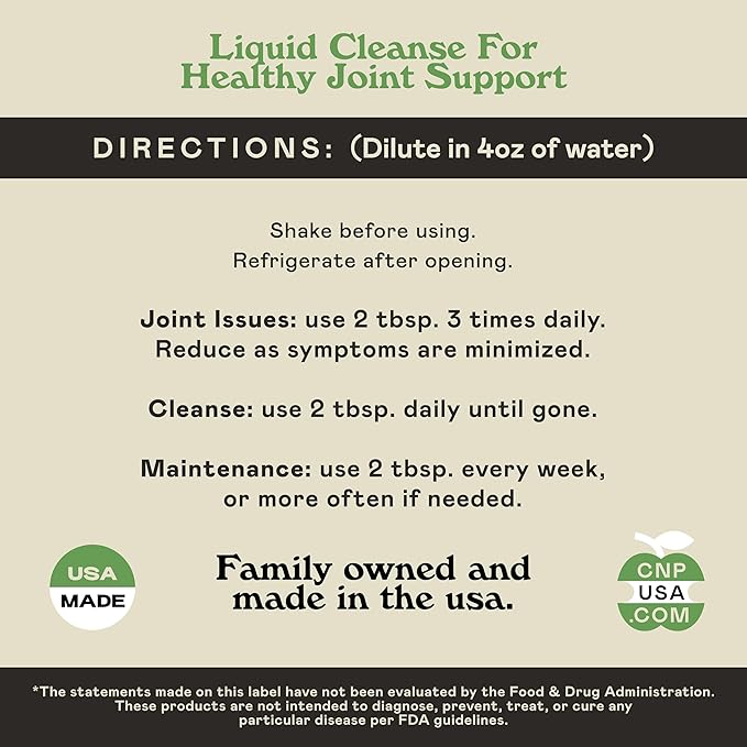 Complete Natural Products Joint Support Complete – 16 Fl Oz Organic Liquid Joint Supplement with Glucosamine Chondroitin MSM – Natural Uric Acid Cleanse & Herbal Joint Health Support for Mobility