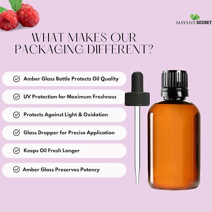 Red Raspberry Seed Oil Cold Pressed Unrefined Virgin Undiluted 100 Percent Pure Natural Face Skin Hair Body Moisturizing Oil