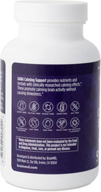 BRAINMD Dr Amen GABA Calming Support - 90 Capsules, Pack of 2 - Promotes Relaxation - Contains Magnesium, Vitamin B6 & Lemon Balm - 180 Total Servings