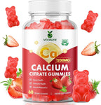 Calcium Citrate Gummies 1200mg, Chewable Calcium Supplements for Women & Men, Sugar Free Calcium Gummies for Bone, Muscle & Immune Support, Strawberry Flavor 60 Count