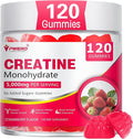 120Count Creatine Monohydrate Gummies 5g, Energy Creatine Supplements Gummies for Gym Essentials-Strawberry