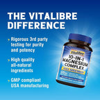 10 in 1 Magnesium Complex, 420mg Elemental Magnesium | Ultra Strength, Max Absorption | Chelated Magnesium Supplement for Nerves, Bone & Heart Health | Non-GMO, 240 Vegan Capsules