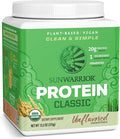 Sunwarrior Brown Rice Protein Powder with Bcaa & Amino Acids Raw Rice Protein Shake Gluten Free Low Carb Dairy Free | Plant Based Classic Sprouted Brown Rice Protein Powder Natural 750g