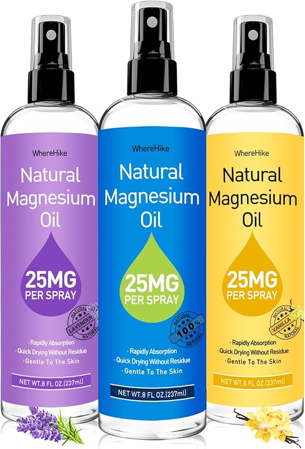 Magnesium Spray, Pure Magnesium Oil Spray for Feet,Ideal Gift for Muscle Relaxation&Better Sleep,Rapid Absorption,Quick Drying Without Residue-Unflavored.