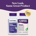 Natrol Beauty Biotin 10,000mcg Vitamins for Beauty, 100 Tablets, 100 Day Supply