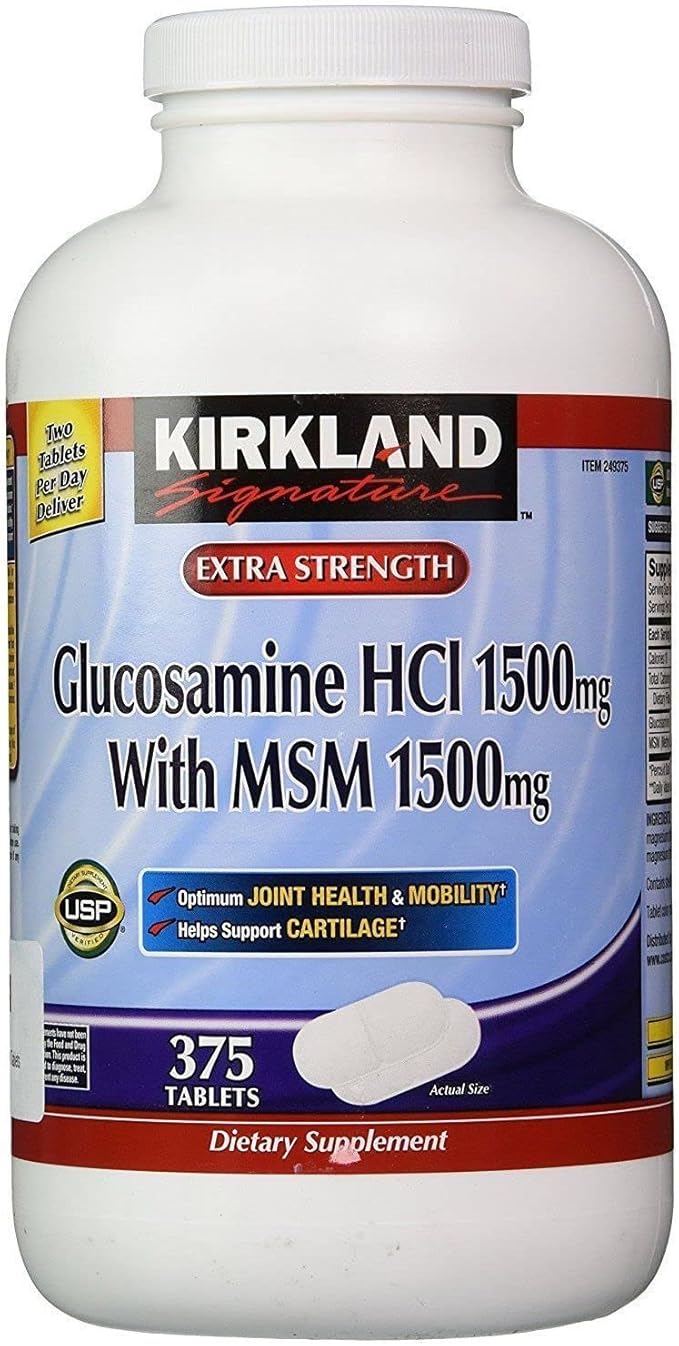 Kirkland Signature Glucosamine with MSM, 375 Tablets