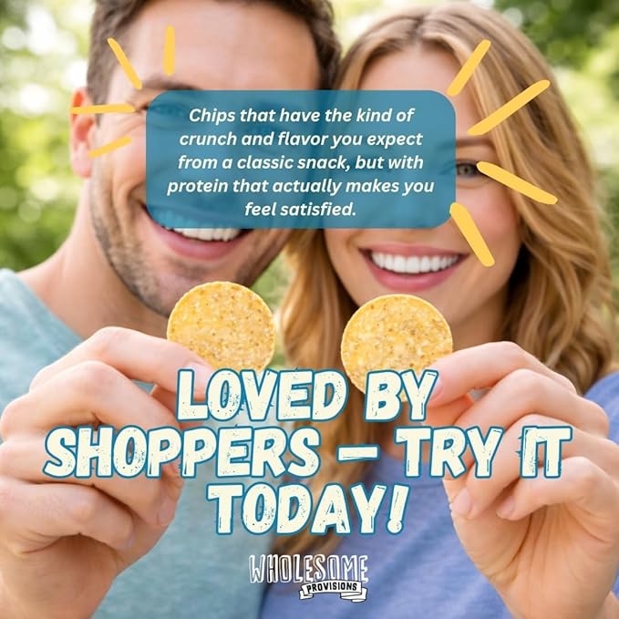 Protein Chips, 15g Protein, 3g Net Carbs, Gluten Free, Keto Snacks, Low Carb Snacks, Protein Crisps, Keto-Friendly, Made in USA (Sea Salt Vinegar, 7 Pack)