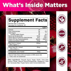 Vitamatic Beet Root Gummies with B6, B12, Grape Seed, Pomegranate & Nicotinamide – Plant-Based Extract – Vegan, Non-GMO – Botanical Supplement Gummies – 60 Count - 2 Pack (120 Count)