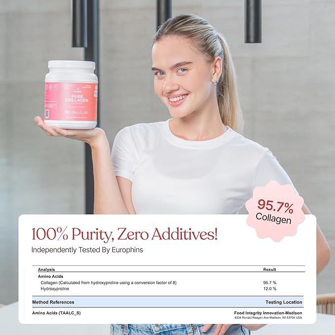 Hydrolyzed Collagen Powder for Women & Men – Organic Type I & III Bovine Collagen Peptides, High Protein – for Bone Strength, Joint Support, Healthy Hair & Glowing Skin - Colágeno Hidrolizado (500 g)