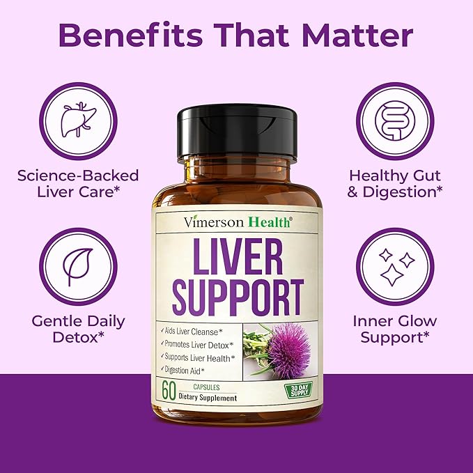 Vimerson Health Liver Cleanse Detox & Repair - Milk Thistle Supplement with Silymarin, Dandelion Root, Artichoke & Zinc for Liver Support, Digestion, Energy with Milk Thistle Extract, 2pack
