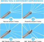 Shower Cleaner Enema Douche System, Handheld Anal Douche Attachments Kits, Rinse Vaginal with 4 Aluminum Shower Heads, Douche for Men Women with Velvet Bag + Cleaning Brush - Intimate Cleaner Kit