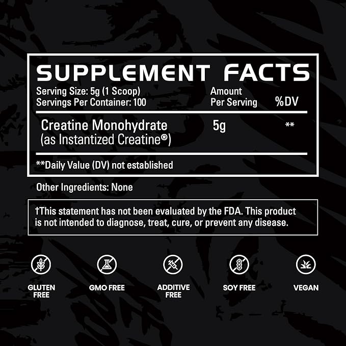 Gains in Bulk Instantized Creatine Monohydrate for Men & Women, Soluble Pre Workout Powder, Supports Muscle Building, Strength and Performance, Bodybuilding Supplements, Unflavored, 100 Servings