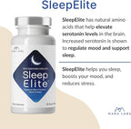 Mara Labs SleepElite | Supports Brain Function, Mood, and Sleep | with Serotonin Catalysts | 30 Servings