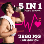 GLP-1 Supplement Support (GLP-1 Supplement Women) GLP Activate with GLP-1 Probiotic & Green Tea Extract (5 in 1 GLP-1 Booster) 3260mg Per Serving (1 Month Supply) For Metabolism Support